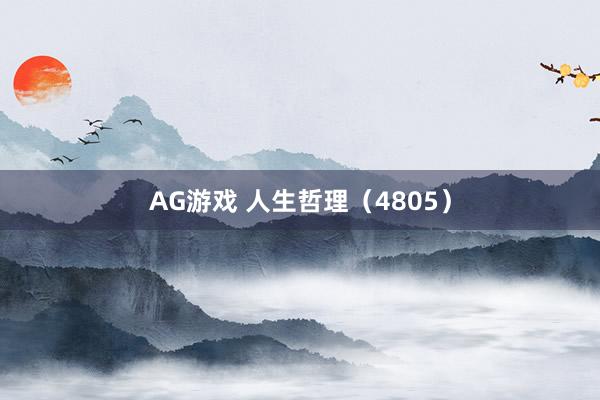 AG游戏 人生哲理（4805）
